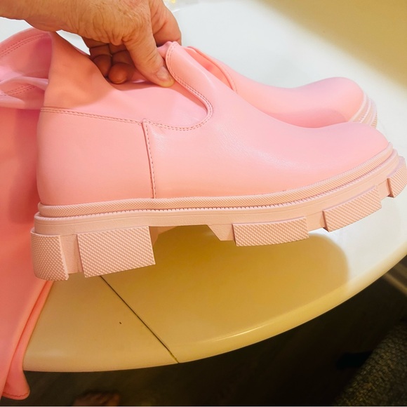 Cape Robbin Baby Pink Thigh High Campi Platform Boots - Size 11 - Picture 7 of 14